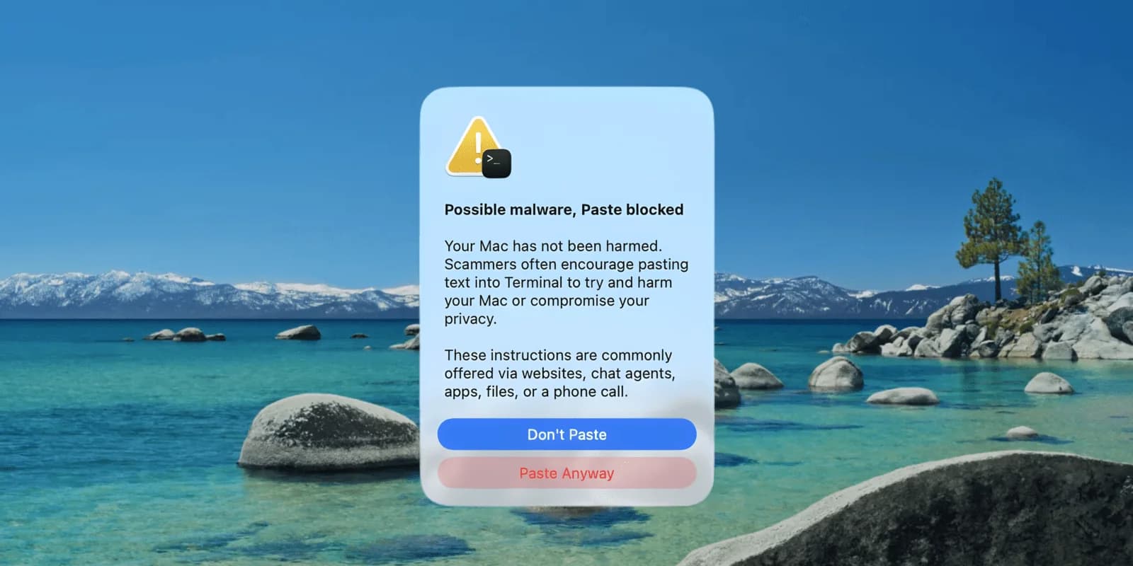 macOS Tahoe 26.4: Cómo Apple te protege de un truco peligroso en la Terminal